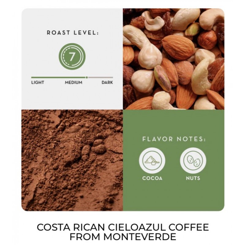 Café Britt® - Kostarikas kafijas komplekts 5xORIGIN (340 GR.) (5 iepakojumi + dāvana) (kafija no: Poas, Tres Rios, Tarrazú, Naranjo un Monteverde) - veselas pupiņas, Arabica kafija, košera, bezglutēna, gardēžu un vidēji gaiša un tumša grauzdējuma